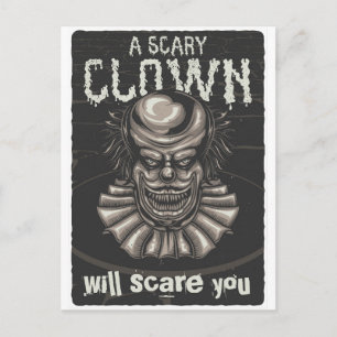 Ein Beängstigender Clown Postkarte