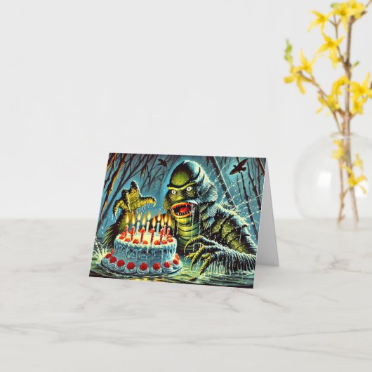 Ein beängstigender Geburtstag Karte (Gelbe Blume)