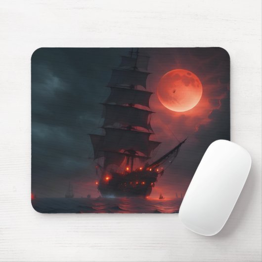 Ein Beängstigendes Piratenschiff, Ominous Sailing Mousepad (Mit Mouse)