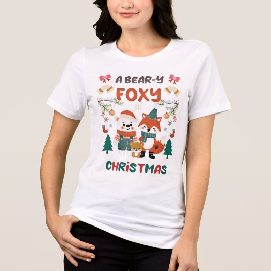 EIN BEAR-Y FOXY CHRISTMAS! Tri-Blend SHIRT (Vorderseite)
