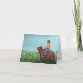 Ein beartiger Tag: Grußkarte 4"x5.6" Feiertagskarte