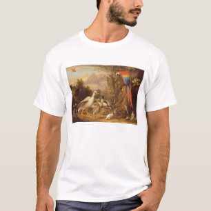 Ein Becken, Enten, Papageien und andere Vögel in T-Shirt