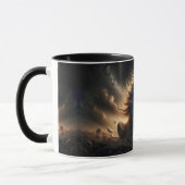 Ein beeindruckender Löwe regiert die Savanne. Tasse (Links)