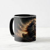 Ein beeindruckender Löwe regiert die Savanne. Tasse (Vorderseite Links)