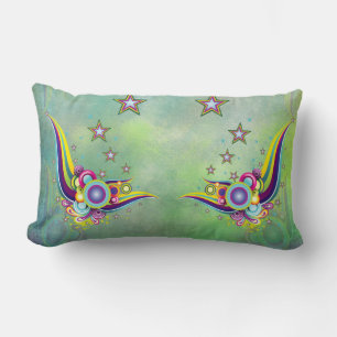 Ein beeindruckendes Aquamarin-abstrakte Lendenkissen