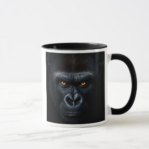 Ein beeindruckendes Bild eines großen Gorillas. Tasse