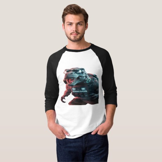 Ein beeindruckendes Foto eines bedrohlichen T-Rex, T-Shirt (Vorne ganz)