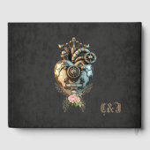 Ein beeindruckendes Steampunkherz Gästebuch (Rückseite)