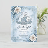 Ein beeindruckendes Steampunkherz Save The Date (Stehend Vorderseite)