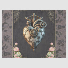 Ein beeindruckendes Steampunkherz Seidenpapier