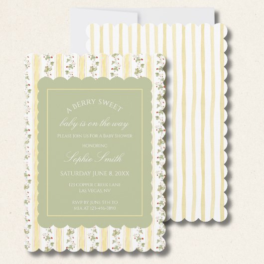 Ein beerensüßes Baby ist unterwegs Einladung