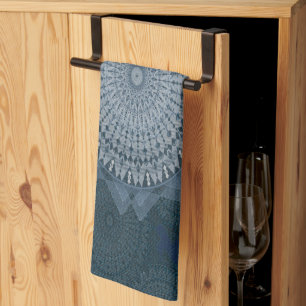 Ein Beginn des blauen Massenzirkels Geschirrtuch