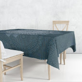 Ein Beginn des blauen Massenzirkels Tischdecke