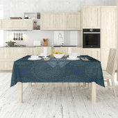 Ein Beginn des blauen Massenzirkels Tischdecke