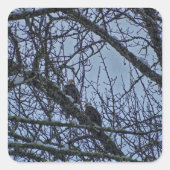 Ein Begleiter für den Winter Quadratischer Aufkleber (Vorderseite)