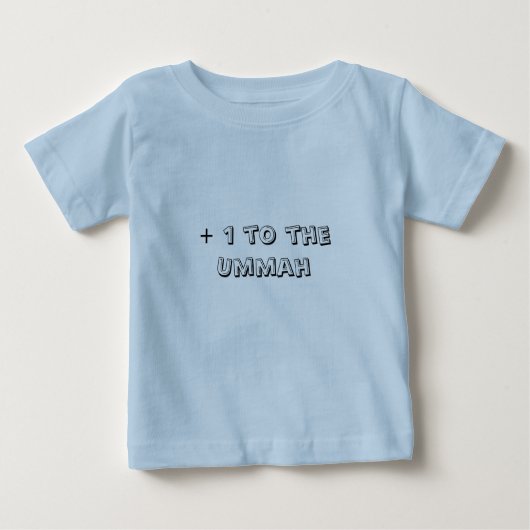 Ein begrüßter Zusatz Baby T-shirt (Vorderseite)