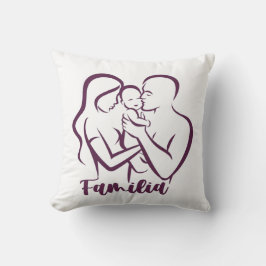 Ein Beispiel für eine Familienillustrierung Kissen