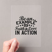Ein Beispiel für Glauben und Liebe in Aktion sein Acryleinladungen (Insitu (Handheld))