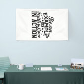 Ein Beispiel für Glauben und Liebe in Aktion sein Banner (Messeveranstaltung)