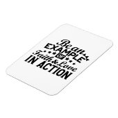 Ein Beispiel für Glauben und Liebe in Aktion sein Magnet (Linke Seite)