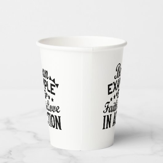 Ein Beispiel für Glauben und Liebe in Aktion sein Pappbecher (Rechts)