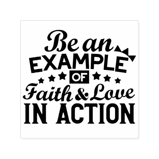 Ein Beispiel für Glauben und Liebe in Aktion sein Permastempel (Design)