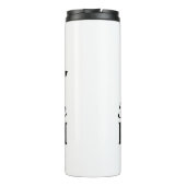 Ein Beispiel für Glauben und Liebe in Aktion sein Thermosbecher (Rückseite)