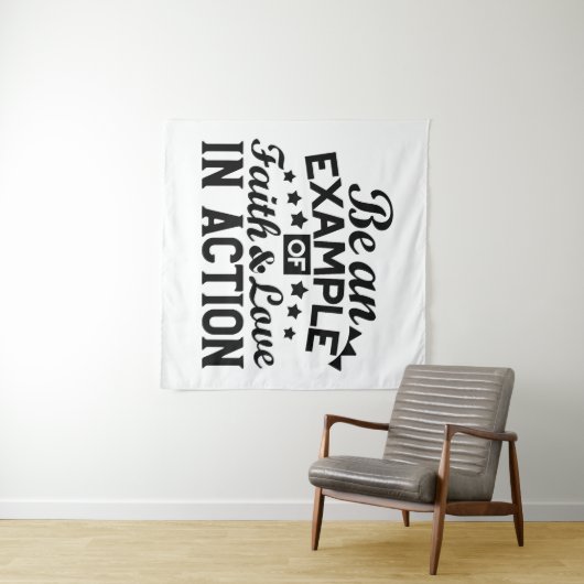 Ein Beispiel für Glauben und Liebe in Aktion sein Wandteppich (Beispiel (Horizontal))