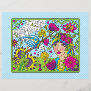 Ein belebtes Life_Flat Papier Blatt 11"x8.5"