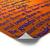 Ein beliebtes RUMI-Gedicht Poster (Ecke)