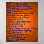 Ein beliebtes RUMI-Gedicht Poster (Vorne)