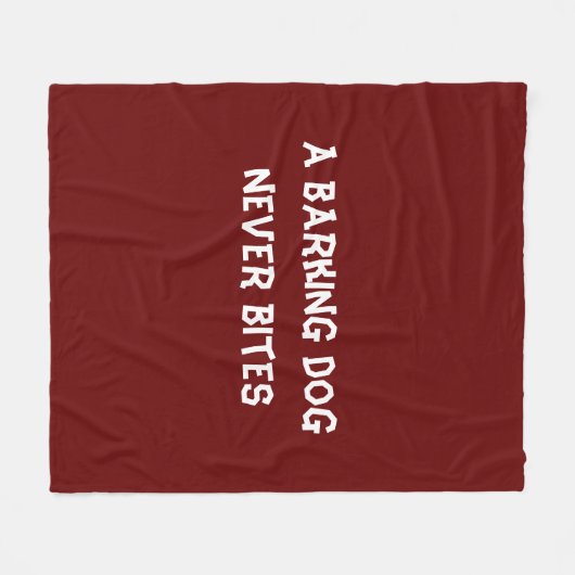 Ein bellender Hund beißt nie Fleecedecke (Vorderseite (Horizontal))