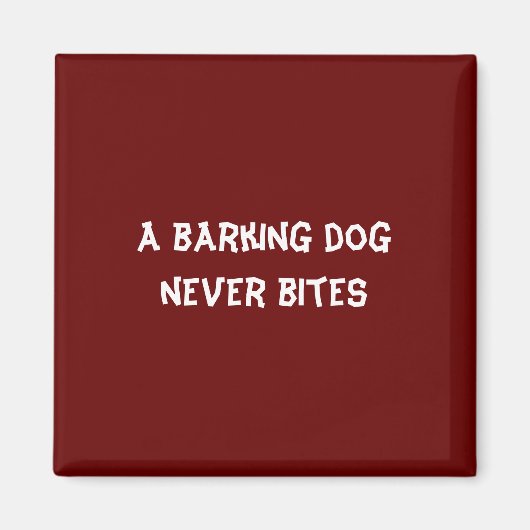 Ein bellender Hund beißt nie Magnet (Vorne)