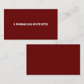 Ein bellender Hund beißt nie Visitenkarte (Vorne/Hinten)