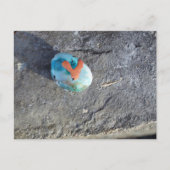 Ein bemalter Herzgestein Postkarte (Vorderseite)
