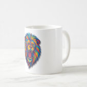 Ein bemalter Löwe Kaffeetasse (VorderseiteRechts)