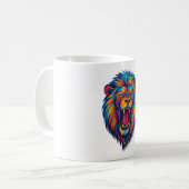 Ein bemalter Löwe Kaffeetasse (Vorderseite Links)
