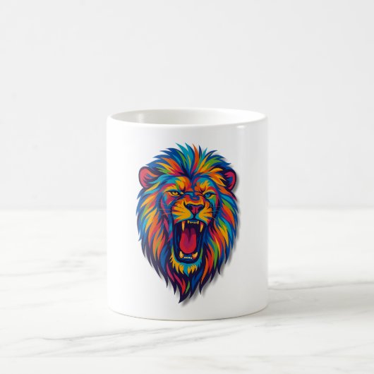 Ein bemalter Löwe Kaffeetasse (Mittel)