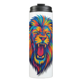 Ein bemalter Löwe Kaffeetasse Thermosbecher