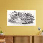 Ein Bend im Fluss aus der "Geschichte Großbritanni Leinwanddruck (Insitu (Wohnzimmer))