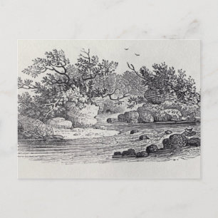 Ein Bend im Fluss aus der "Geschichte Großbritanni Postkarte