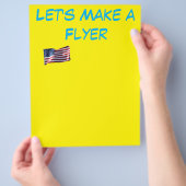 Ein benutzerdefinierter Flyer (Hand)