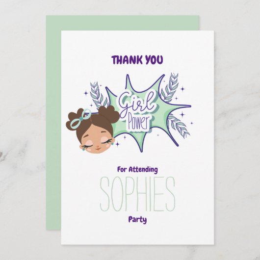 Ein benutzerdefiniertes Mädchen umzuwandeln danke Einladung (Vorne/Hinten)