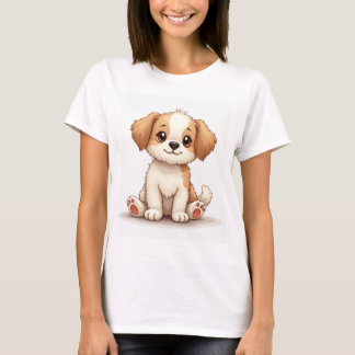 ein bequemer T - Shirt mit Hundebild