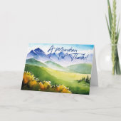 Ein Berg von Dank Karte (Vorderseite)