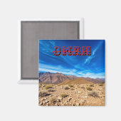 Ein bergiges Omani-Gelände Magnet (Vorderseite/Rückseite)