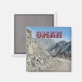 Ein bergiges Omani-Gelände Magnet (Vorderseite/Rückseite)