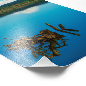 Ein Bergrestaub über einer Hecke Fotodruck (Ecke)