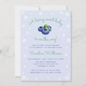 Ein Berry Sweet Baby ist auf dem Weg Blueberry Boy Einladung (Vorderseite)