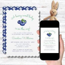 Ein Berry Sweet Baby ist auf dem Weg Blueberry Boy Einladung